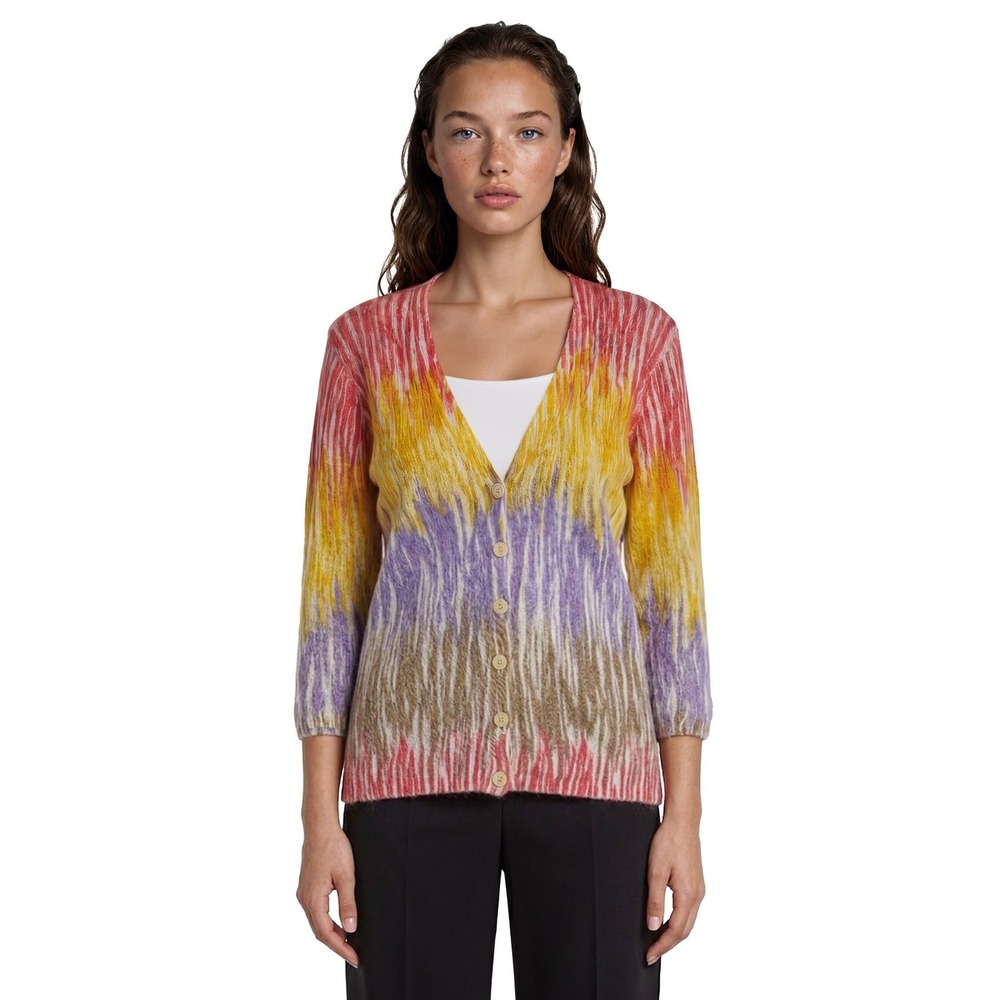Lafayette 148 New York 100% Linen Cardigan Sweater Women's Small Petite SP Multi